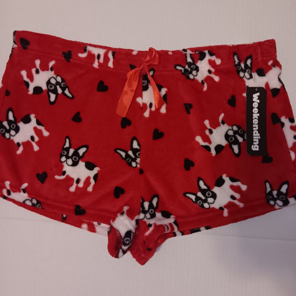 WEEKENDING WOMEN'S FRENCH BULLDOG SLEEPWEAR SHORTS